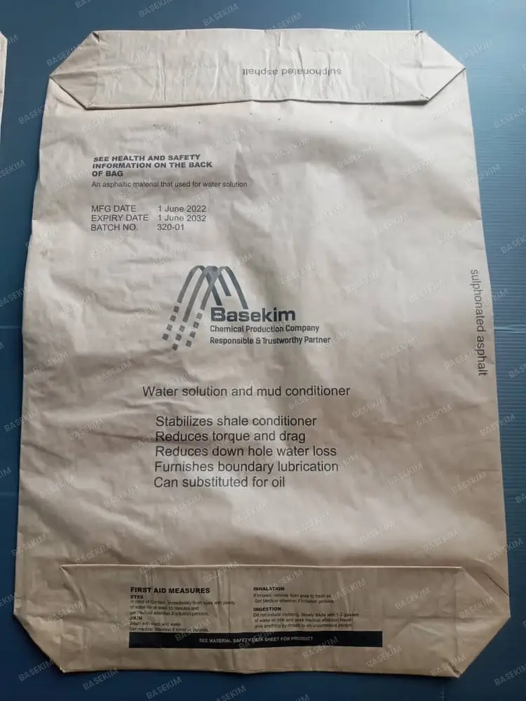 Basekim printed bag for drilling mud conditioner